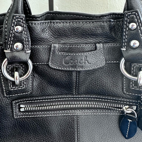 Coach Black Leather Bag - Picture 10 of 12